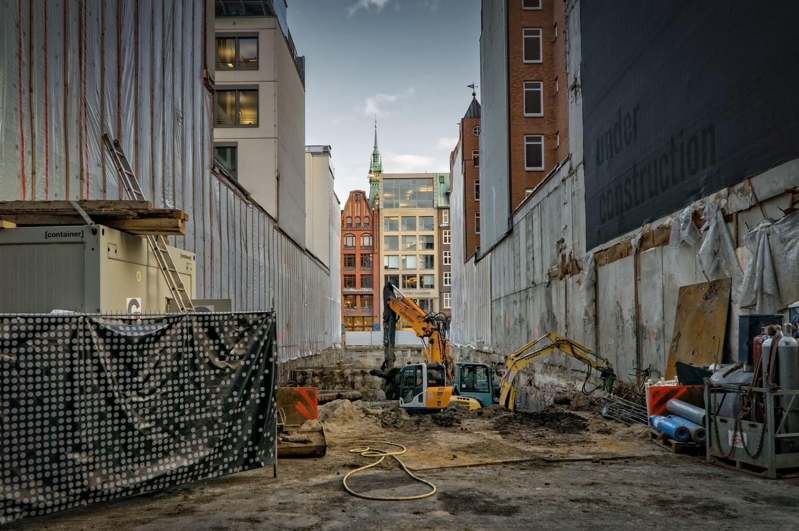 Excavator working on a Wisconsin job site